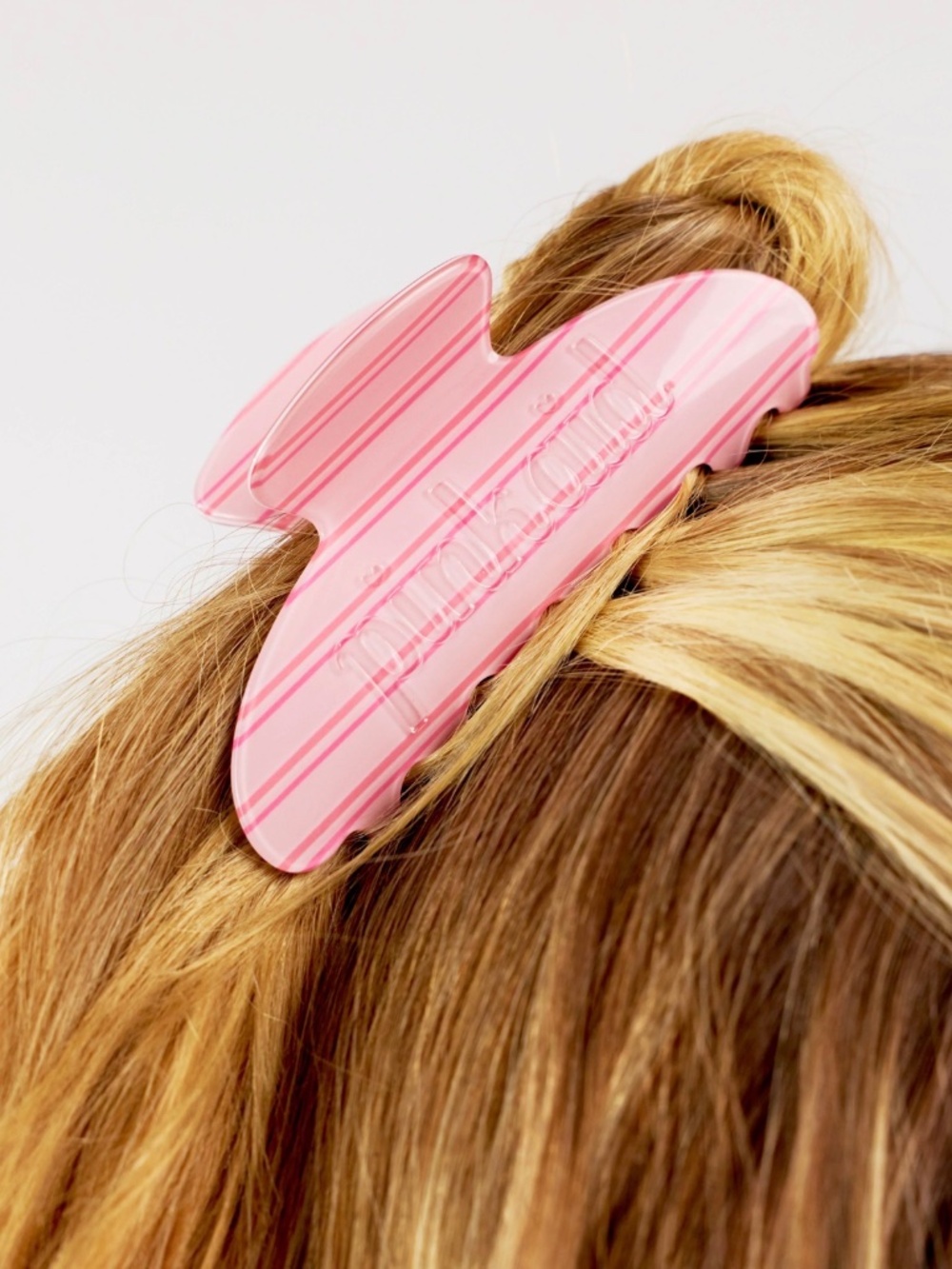 Parke Pink Aid Claw Clip fairy wing stripe - Picture 1 of 5